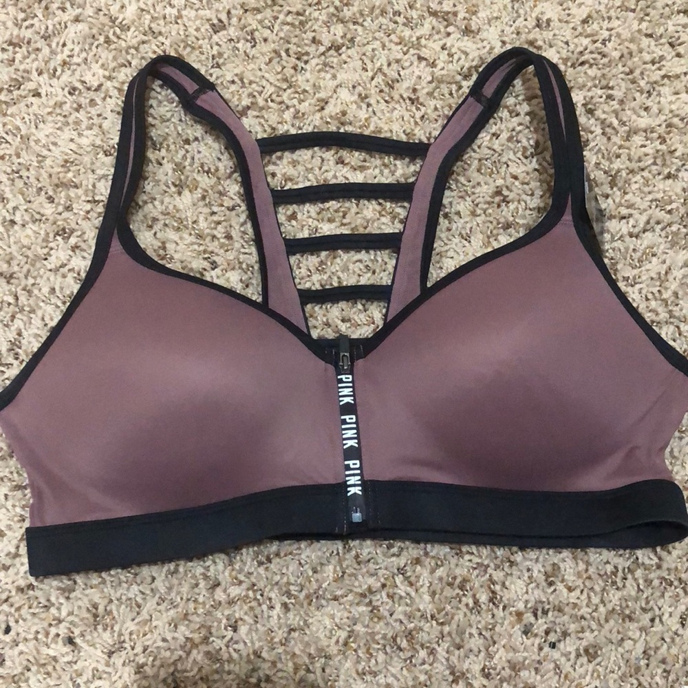 Pink sports bra